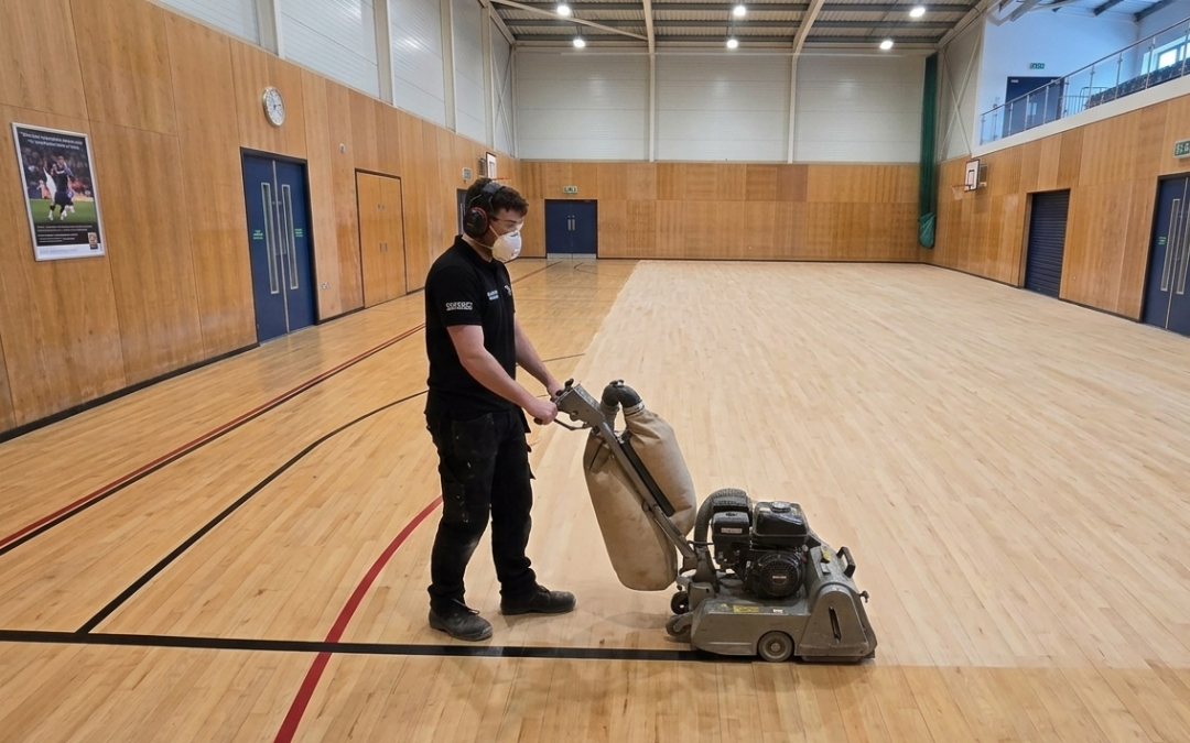 School Hall Floor Restoration in Hackney, E1